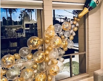 Champagne Balloon Garland Bachelorette Party Decorations Balloon Arch Kit Bridal Shower Birthday Anniversary Celebration Event Decorative