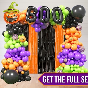 Halloween Balloon Arch Halloween Party Balloon Garland Ghost Party Decor Halloween Baby Shower Balloon Kit Halloween Decor Backdrop Birthday