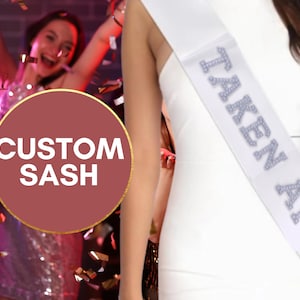 Faixa de noiva personalizada para acessório de despedida de solteira Faixa de chá de panela personalizada Presente de noiva para despedida de solteira Faixa de noivado ajustável