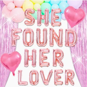 Bachelorette Decor She found her Lover Backdrop Balloon Arch Kit Swift Bridal Shower Decoration Party Backdrop Bachelorette Party Supply