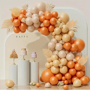 Orange Balloon Arch Kit Thanksgiving Photo Backdrop Fall Color Party Balloon Garland Kit Thanksgiving Decoration Little Pumpkin Baby Shower