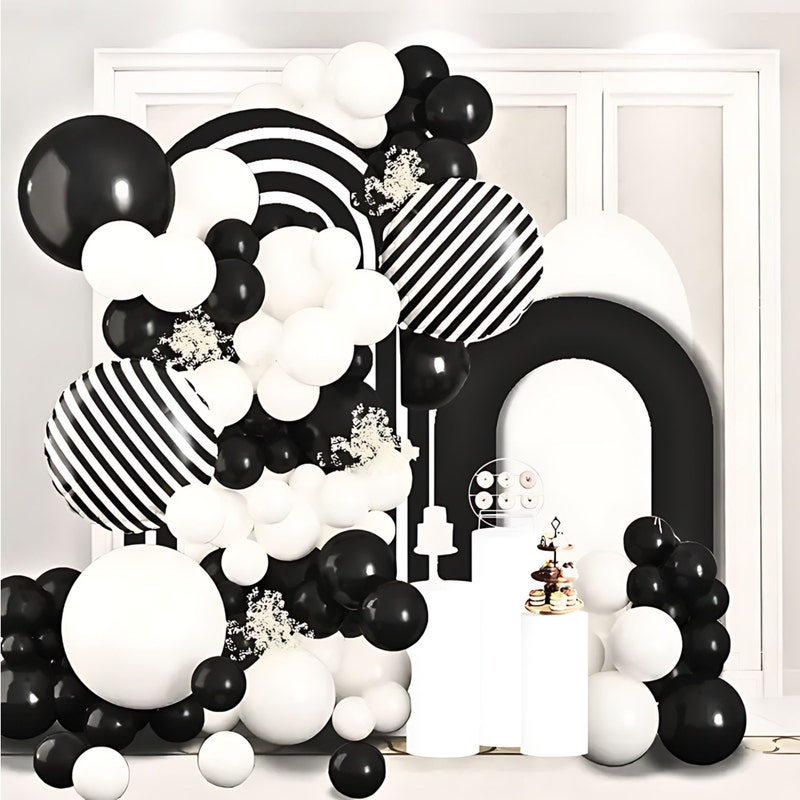 Black and White Balloons - Etsy