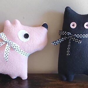OOAK Handmade Pup & Kitty Plushies