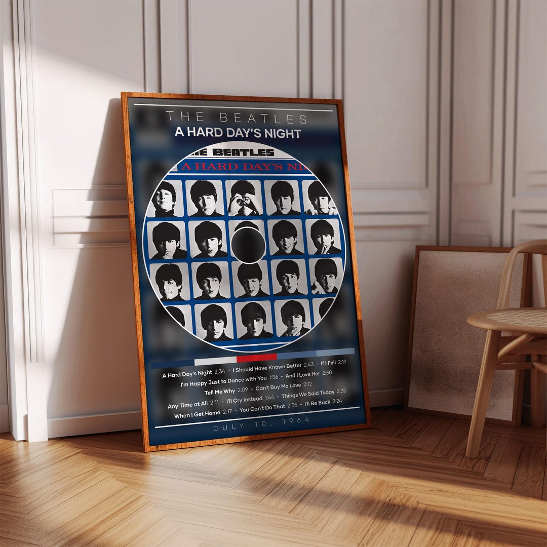 The Beatles Poster | A Hard Day's Night Poster | Album Poster Print ...