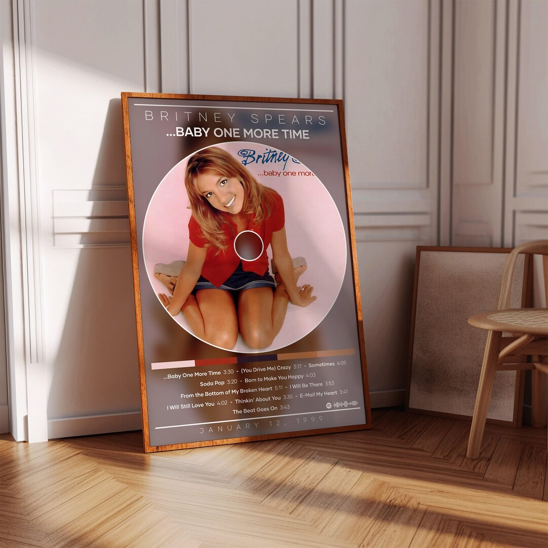 Britney Spears Poster | Baby One More Time Poster | Album Poster Print ...