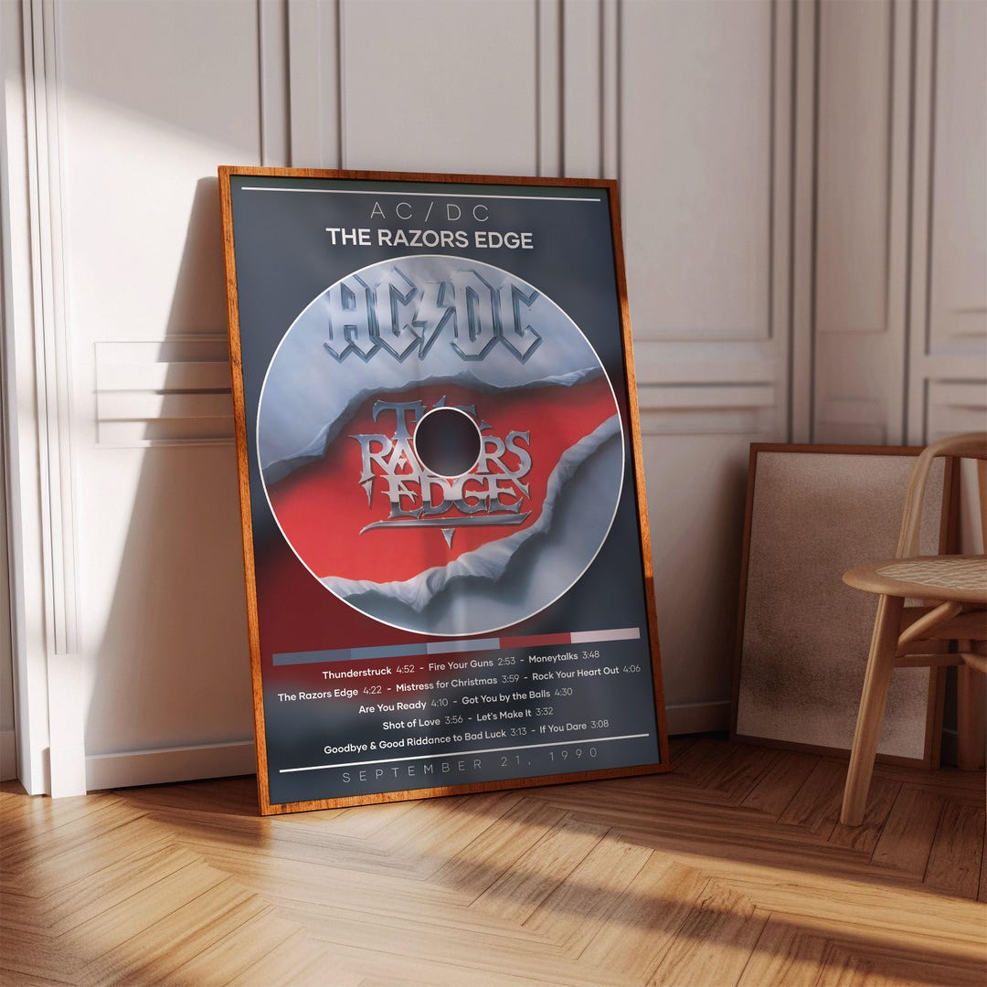 ACDC Poster Print | the Razors Edge Poster | Album Poster Print | Album ...