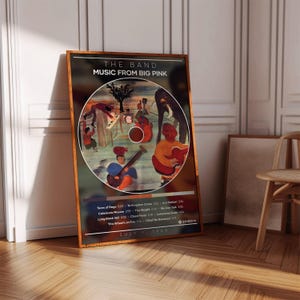 El cartel de la banda / Música del cartel de Big Pink / Impresión del cartel del álbum / Cartel de la portada del álbum / Cartel de música rock / Decoración de la habitación / Regalo de música
