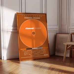 Póster de Frank Ocean / Póster de Channel Orange / Impresión de póster de álbum / Póster de portada de álbum / Póster de rap / Decoración de habitación / Regalo musical / Decoración musical