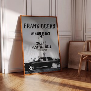 Póster de Frank Ocean / Póster de concierto / Impresión de póster de álbum / Póster de portada de álbum / Póster de rap / Decoración de habitación / Regalo musical / Decoración musical