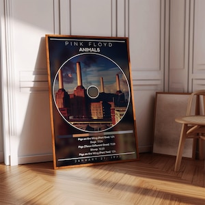 Póster de Pink Floyd / Póster de animales / Impresión de póster de álbum / Póster de portada de álbum / Póster de música rock / Decoración de habitación / Regalo musical / Decoración musical