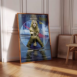 Pôster de Britney Spears | Pôster de Britney | Impressão de pôster de álbum | Pôster de capa de álbum | Pôster de música pop | Decoração de quarto | Presente musical | Decoração musical