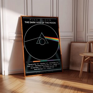 Póster de Pink Floyd / Póster de The Dark Side of the Moon / Impresión de póster de álbum / Póster de portada de álbum / Póster de música rock / Decoración de habitación / Regalo musical