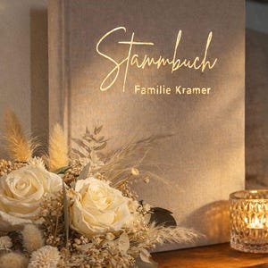 Stammbuch DIN A4 aus Leinen I Dokumente Familie I Hochzeit I Eheurkunde I Geburtsurkunden