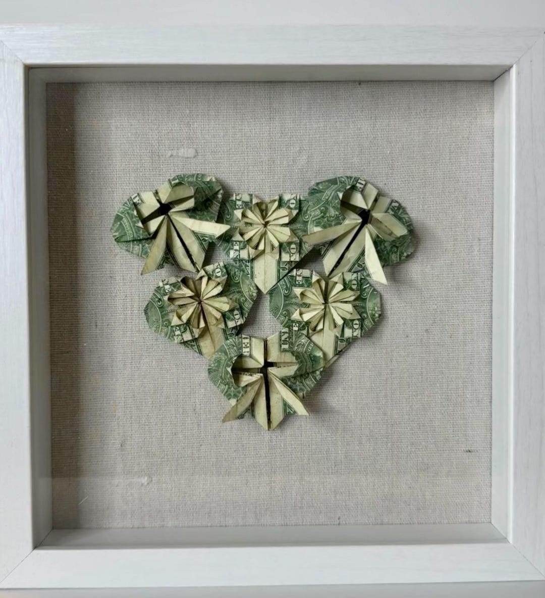 Origami Hearts in Shadow Box Etsy