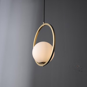 Unique Copper and Glass Chandelier-Elegant Modern Art Deco Pendant Light Fixture for Vintage Interiors