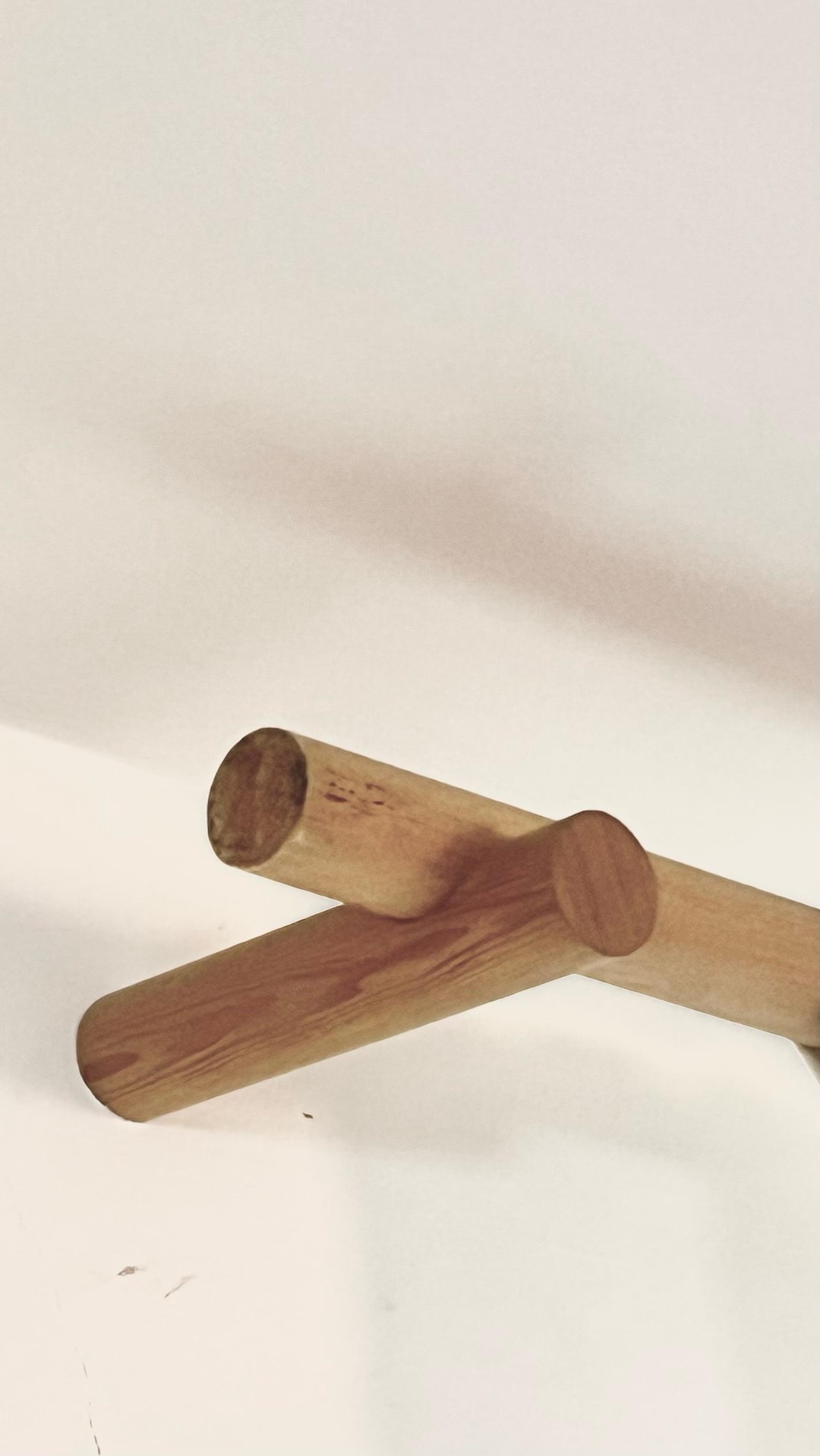 86 inch Handmade wood curtain rod & brackets