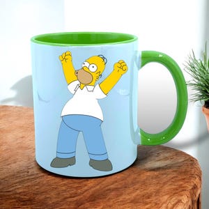 Mug Simpsons, famille Simpson, cadeau Simpson, Simpson, Noël simpsons, Simpsons, cadeau de Noël, jour de Noël, Noël, Homer Simpson,
