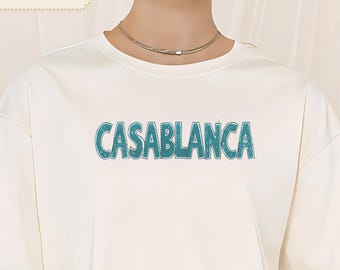 T-shirt Casablanca Marokko: vintage reissouvenir, T-shirt met comfortabele kleuren
