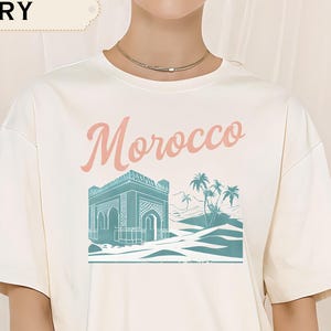 Morocco Shirt Vintage Inspired Morocco Tee Morocco Vacation Shirt Morocco Souvenir Marrakech Morocco Gifts Casablanca Morocco Fez Moroccan