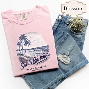 Santa Barbara California T-Shirt: Beach Wave Graphic Tee
