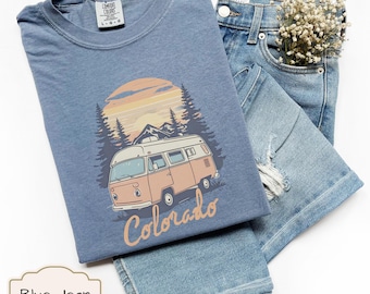 Colorado Rockies T-Shirt: Retro Comfort Colors Hiking Tee