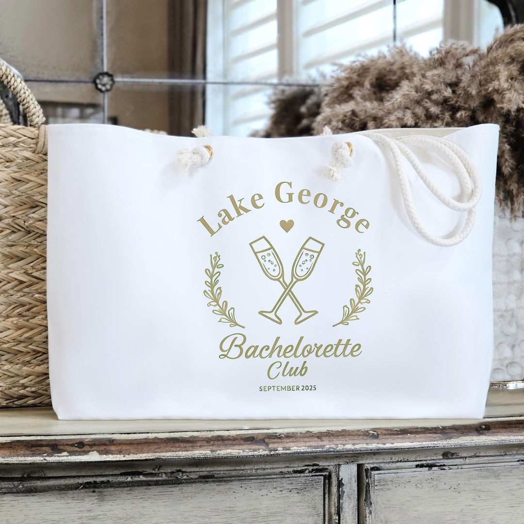 Bachelorette Tote Weekender Bag Custom Bridesmaid Tote Personalized ...