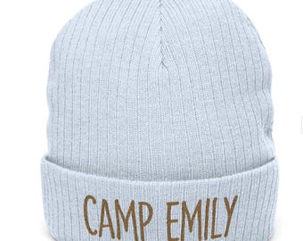 Gorro de fiesta de punto acanalado con bordado personalizado para despedida de soltera