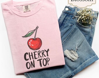 Y2K Cherry Bomb T-Shirt: Mon Cheri Fruit Graphic Tee