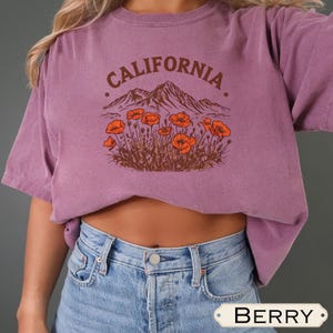 California Poppy Shirt Superbloom Cali Poppy Wildflowers Retro Flowers Tshirt California Shirt California Poppies Unisex Plus sizes too!