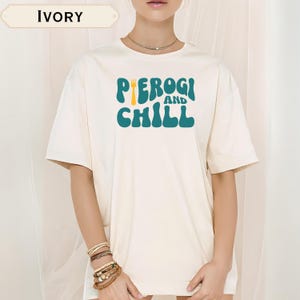 Pierogi Shirt Pierogi and Chill Pierogi TShirt Retro 70s Style Pierogi t shirt Polish Pierogi shirt Funny Polish Shirt Polish Christmas
