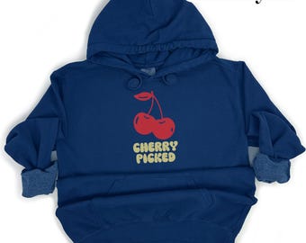 Moletom com capuz Cherry: moletom retrô de frutas, presente moderno para mães