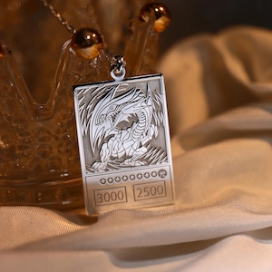 Anime Silber / Gold Anhänger & Kette Doppelseitige Gravur