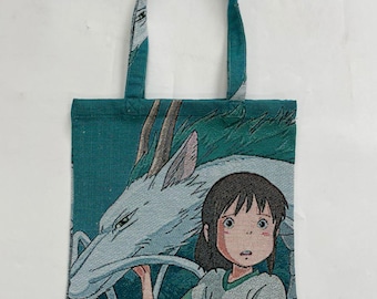 Spirited Away geweven draagtas - No Face Kaonashi anime-handtas - Studio Ghibli Market-tas - schoudertas Bathhouse Aesthetic - Ghibli-cadeau
