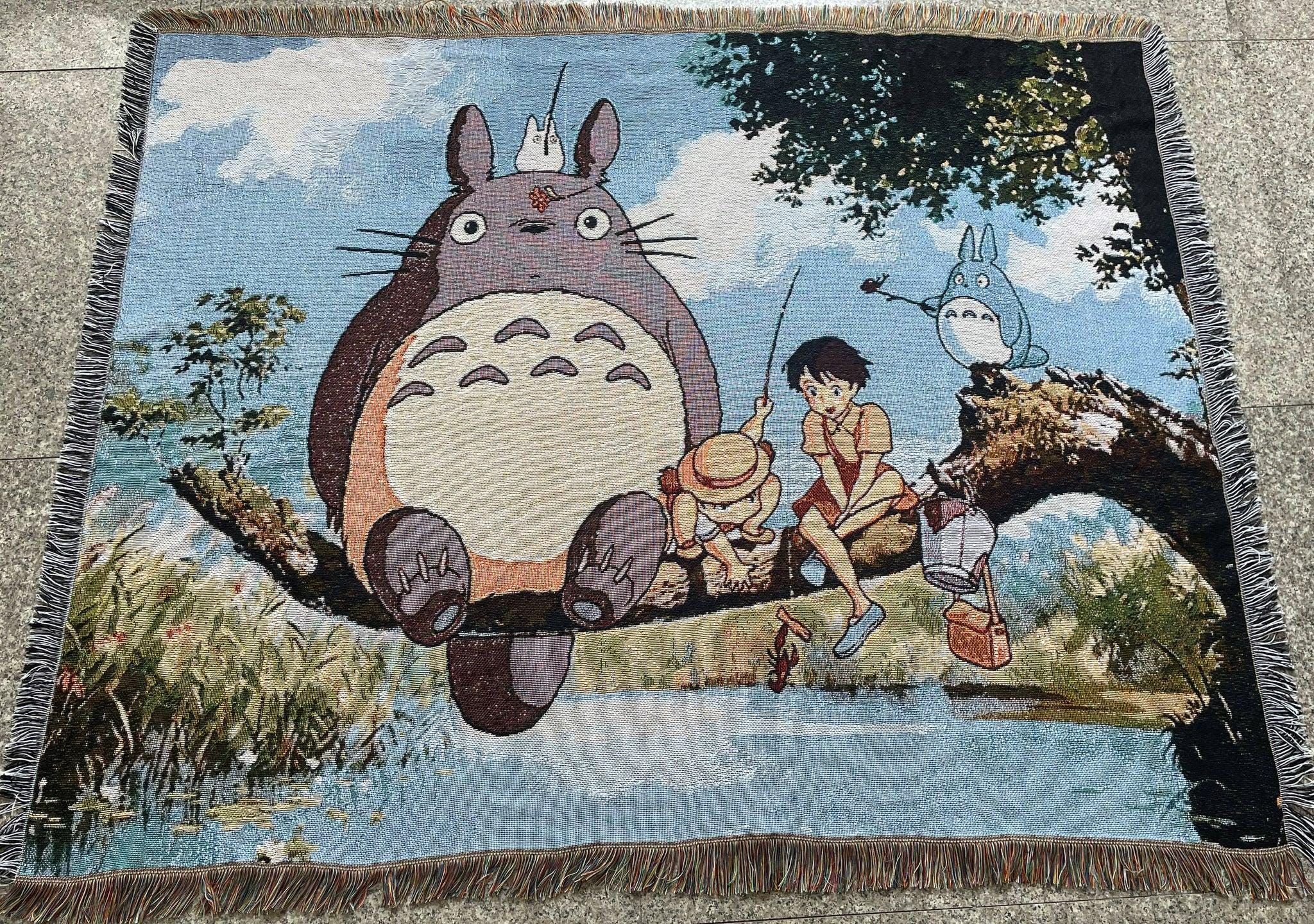 Great Wave Totoro Tapestry Japan Anime Tapestry