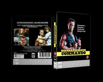 Commando (1985) Custom 4K UHD Blu-ray Replacement Cover 14mm UK Size