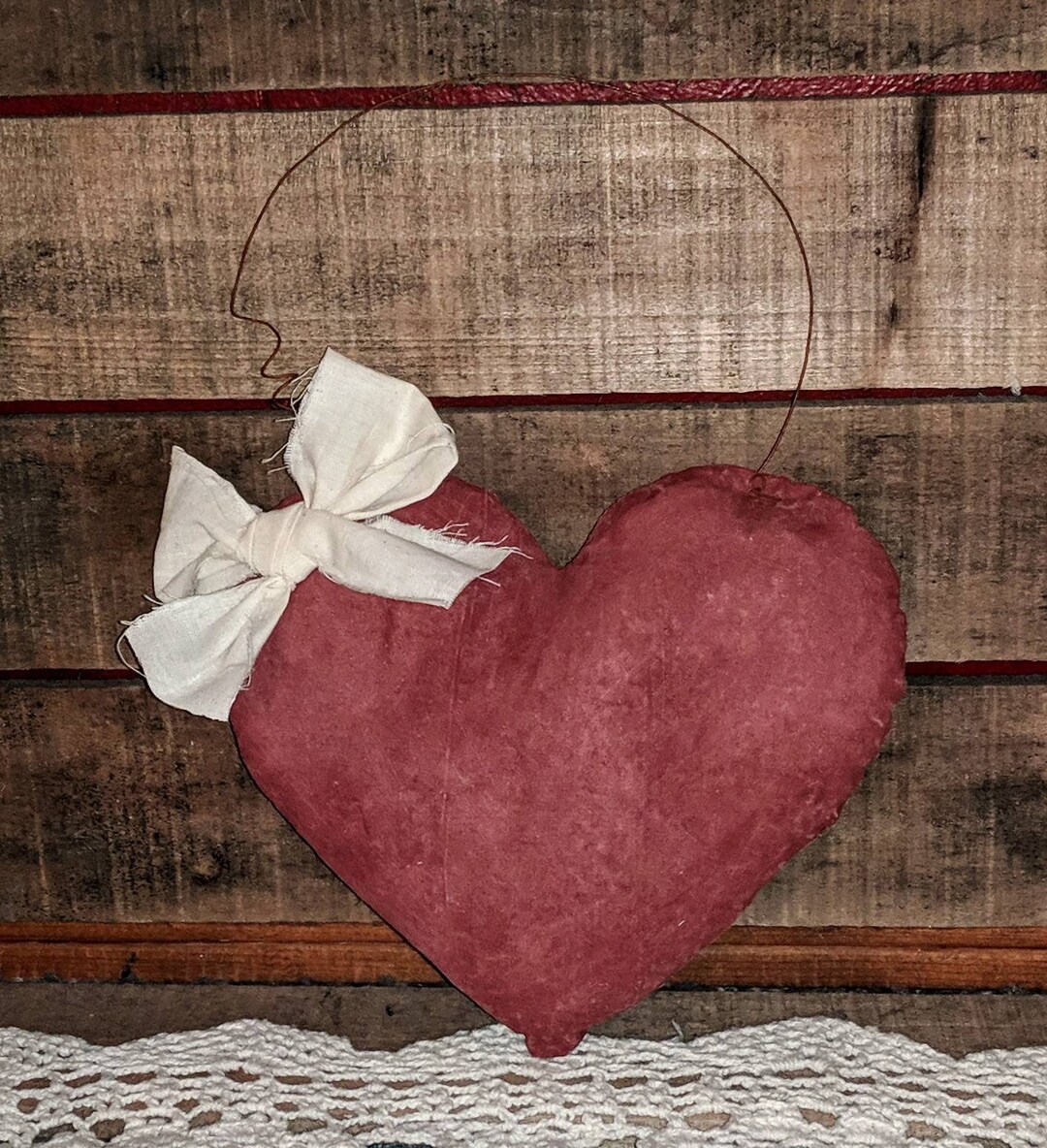 Primitive Farmhouse Heart Wall Hanging Peg Hanger - Etsy