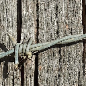 Canvas Print, Abstract Rustic Barbed Wire Photo, Wall Art Decor, Home Office Decoration, Country Farmhouse Picture, Unique Gift
