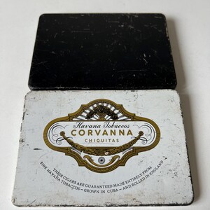 ヴィンテージ コルバンナ シガー缶、ハバナ タバコ チキータ、英国タバコ広告用金属箱