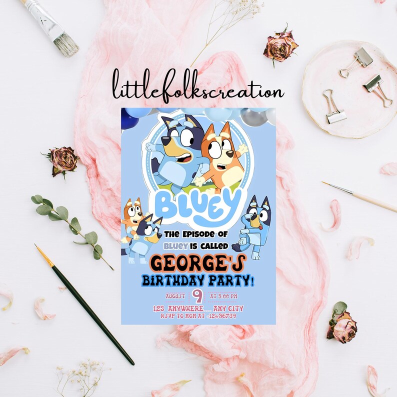 Bluey Invitation Bluey Birthday Invitation EDITABLE Bluey Invitation bluey-invitation-bluey-birthday-invitation-editable-bluey-invitation
