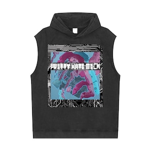 Snow Washed Sleeveless Hoodie