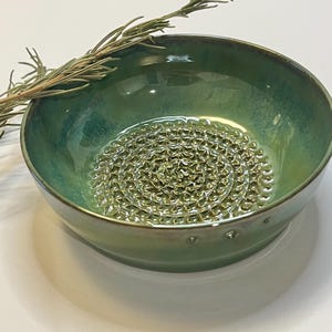 Handmade Pottery – Herb Stripper & Garlic Grater