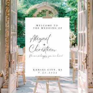 Personalized Wedding Welcome Sign - Editable Template for Instant Download - Minimalist Decor