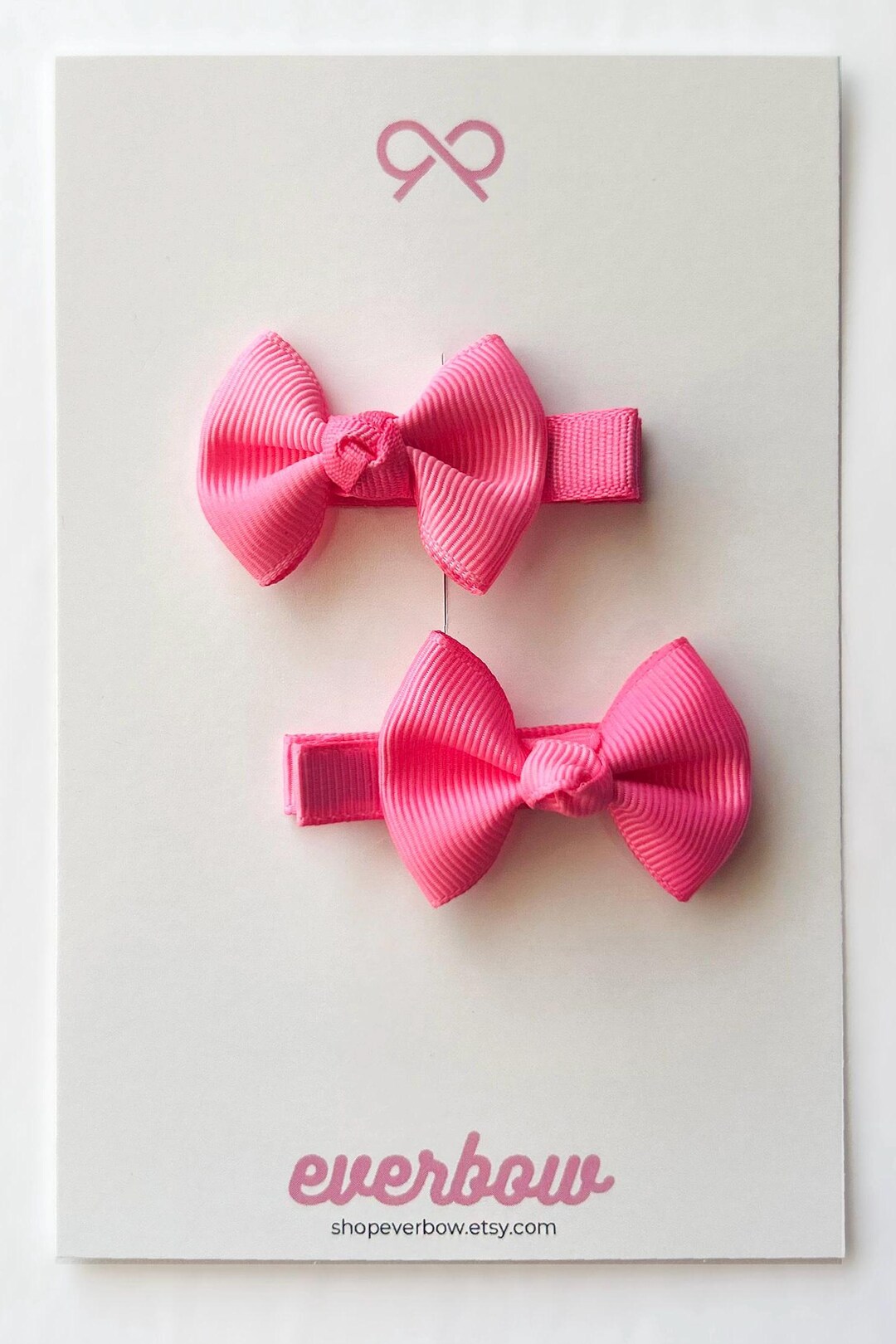 Pigtail Hair Bows: Set of Two 2-inch Grosgrain Ribbon Clips - Etsy