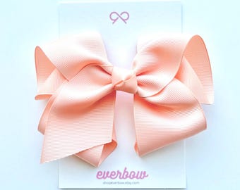 6 Inch Grosgrain Ribbon Bow: Pick Your Color, Clip or Headband