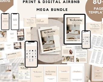Airbnb Hosting Bundle, Airbnb Welcome Book, Vacation Rental Templates, Welcome Signs, checklists Vacation rental welcome guide.
