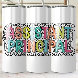 Asystent Dyrektora Tumbler Wrap, Cyfrowe pobieranie Tumbler Wrap, Prosty i stożkowy Tumbler PNG, Opakowanie prezentowe dla personelu szkoły
