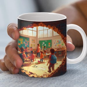 3d rissige Wand Klassenzimmer Becher wrap png Klassenzimmer Lehrer png Lehrer Herbst Gekritzel Lehrer Herbst Gekritzel Liebe Unterrichten Liebe Inspirieren Becher Png