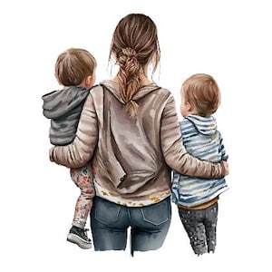 Moeder en kinderen png moeder en zoon png rommelig broodje moeder clipart aquarel moeder en kinderen moederschap momenten moeder dochter kinderen Moederdag clipart