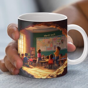 3d rissige Wand Klassenzimmer Becher wrap png Klassenzimmer Lehrer png Lehrer Herbst Gekritzel Lehrer Herbst Gekritzel Liebe Unterrichten Liebe Inspirieren Becher Png