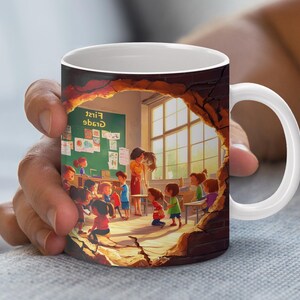 3d rissige Wand Klassenzimmer Becher wrap png Klassenzimmer Lehrer png Lehrer Herbst Gekritzel Lehrer Herbst Gekritzel Liebe Unterrichten Liebe Inspirieren Becher Png